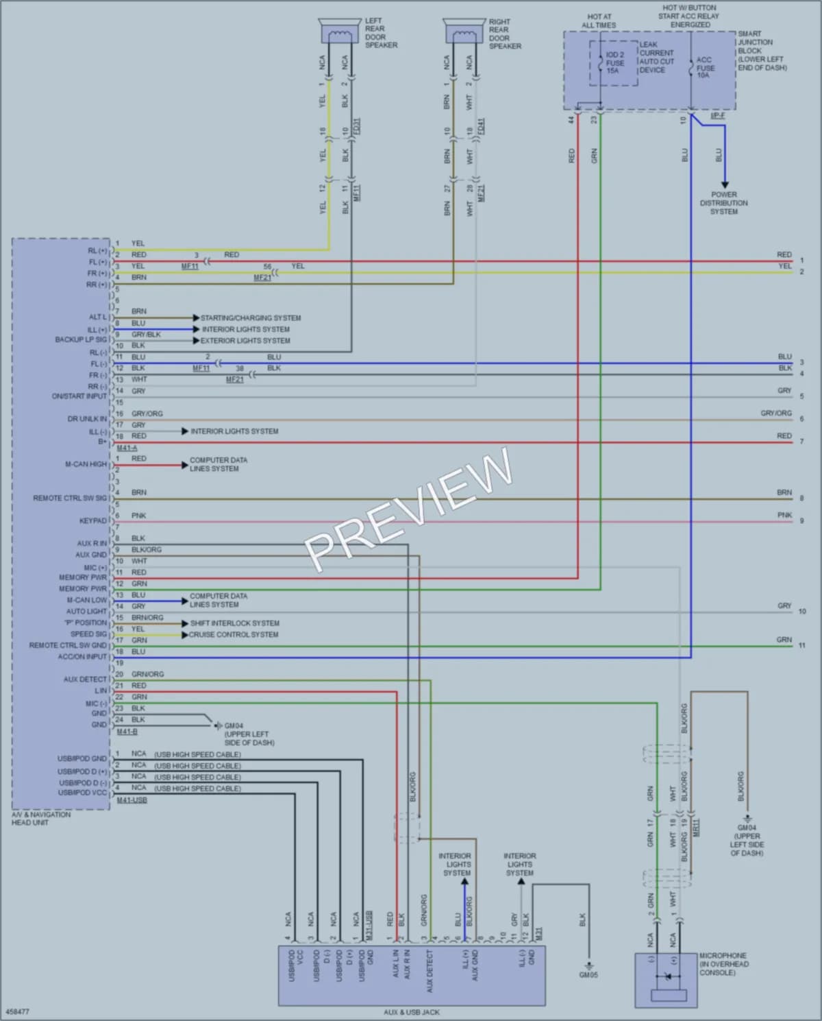 2015 Kia SoulEV Radio wiring diagram preview