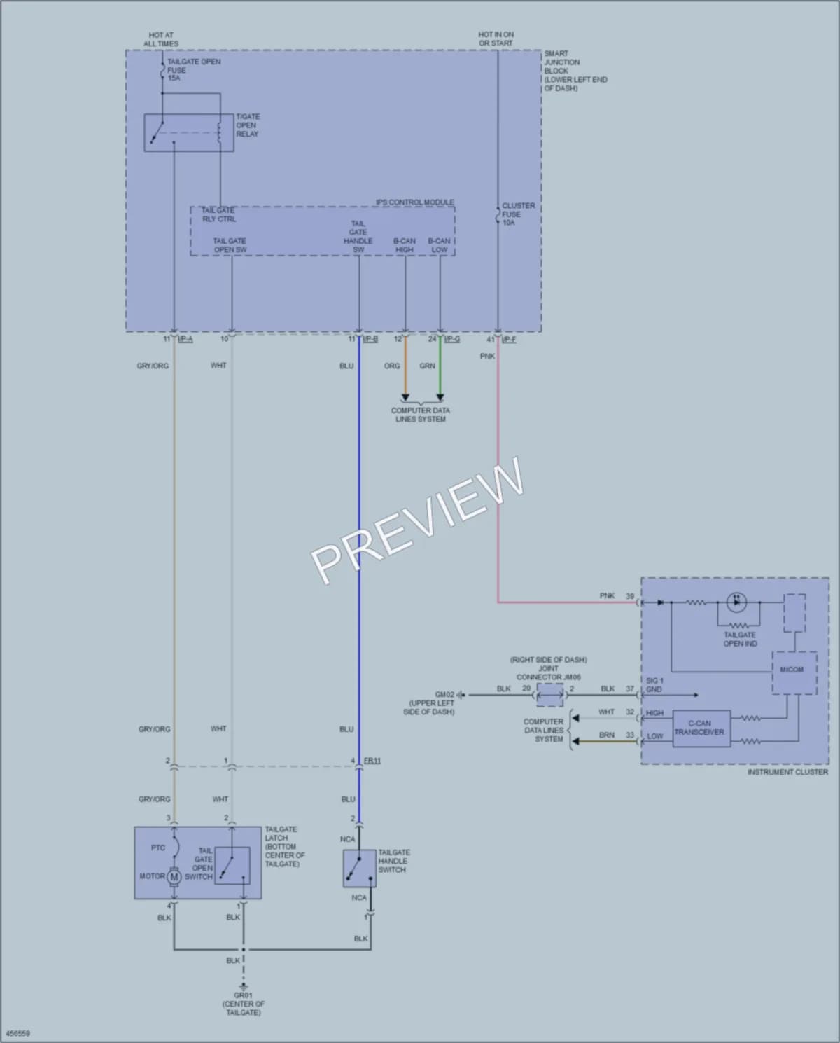 2015 Kia SoulEV Trunk Tailgate Fuel Door wiring diagram preview
