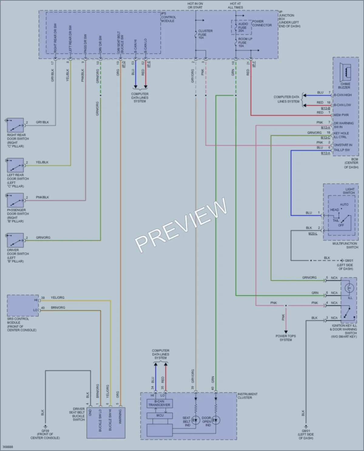 2015 Kia Sportage Warning Systems wiring diagram preview