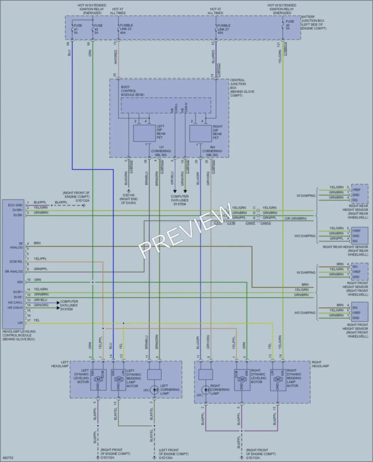 2015 LandRover DiscoverySport Headlights wiring diagram preview