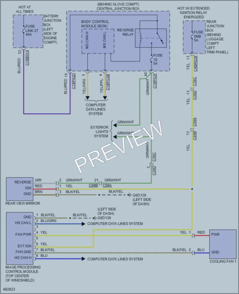 2015 LandRover DiscoverySport Power Mirrors wiring diagram preview