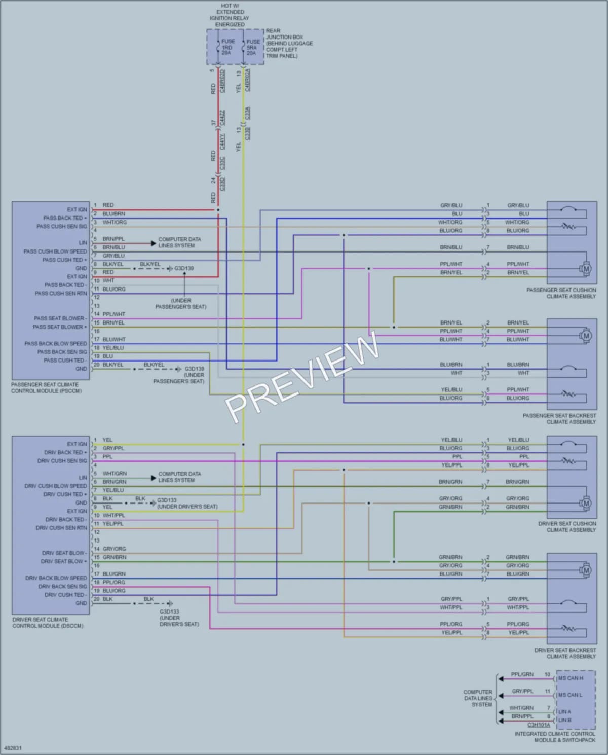 2015 LandRover DiscoverySport Power Seats wiring diagram preview