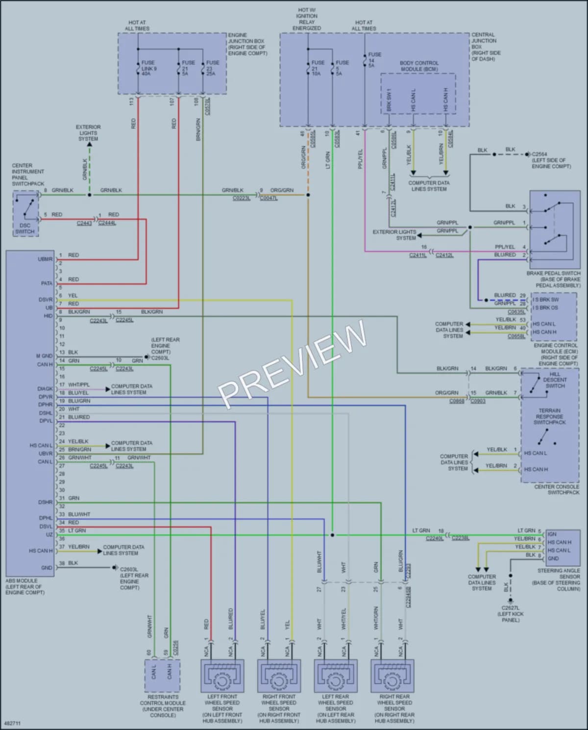 2015 LandRover LR4 Anti Lock Brakes wiring diagram preview