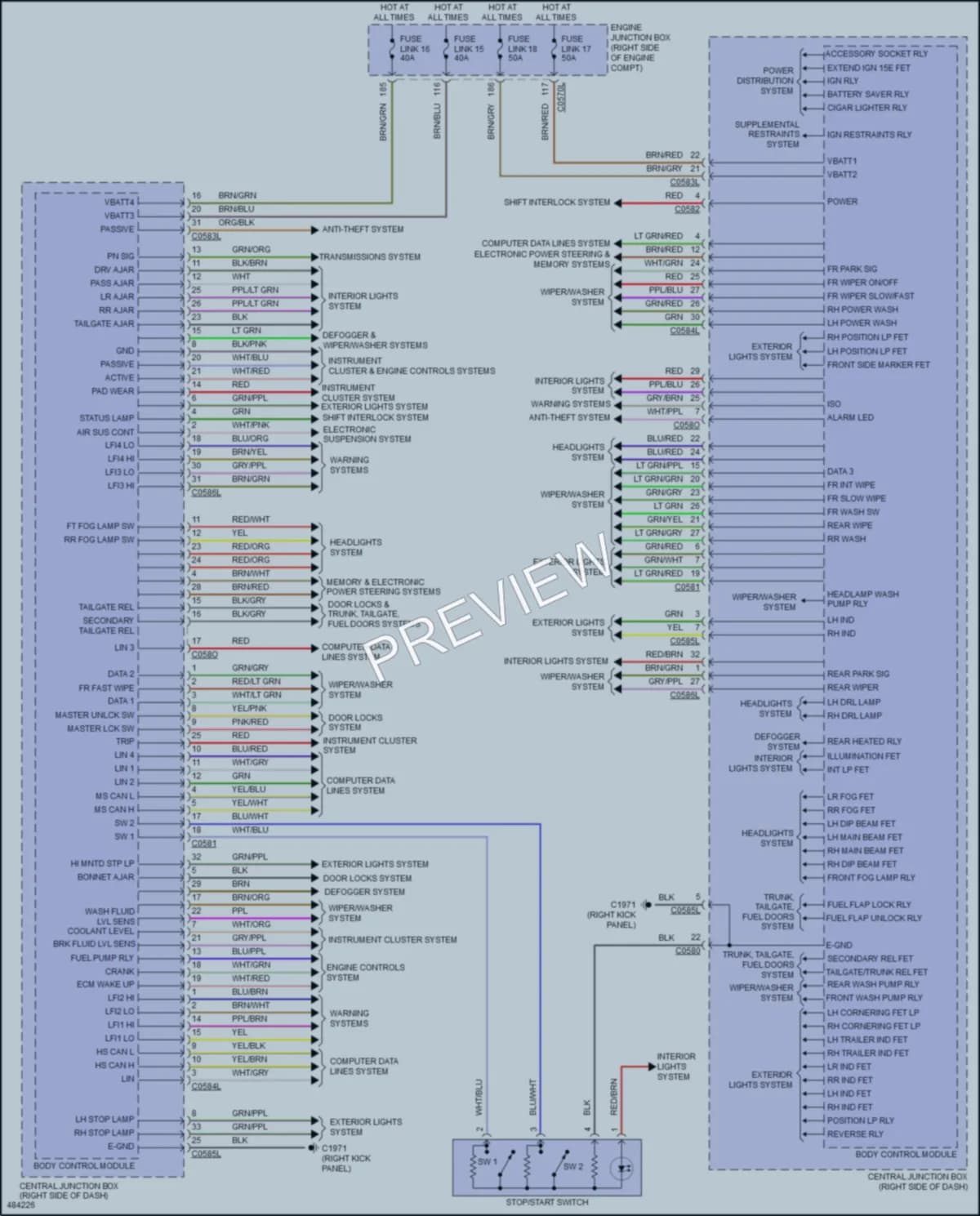 2015 LandRover LR4 Body Control Modules wiring diagram preview