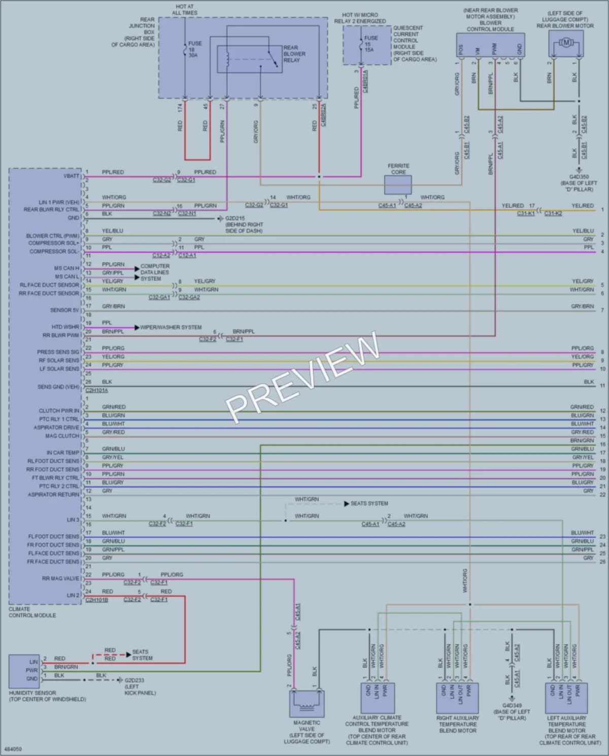 2015 LandRover RangeRover Air Conditioning wiring diagram preview