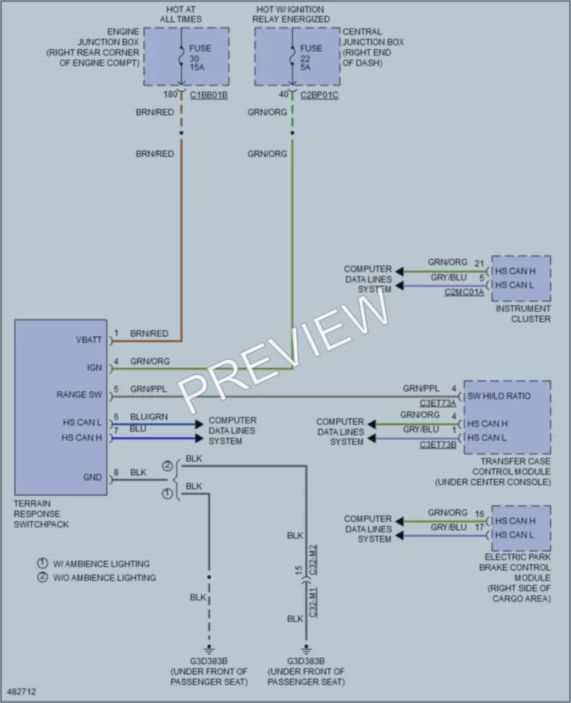 2015 LandRover RangeRover Anti Lock Brakes wiring diagram preview