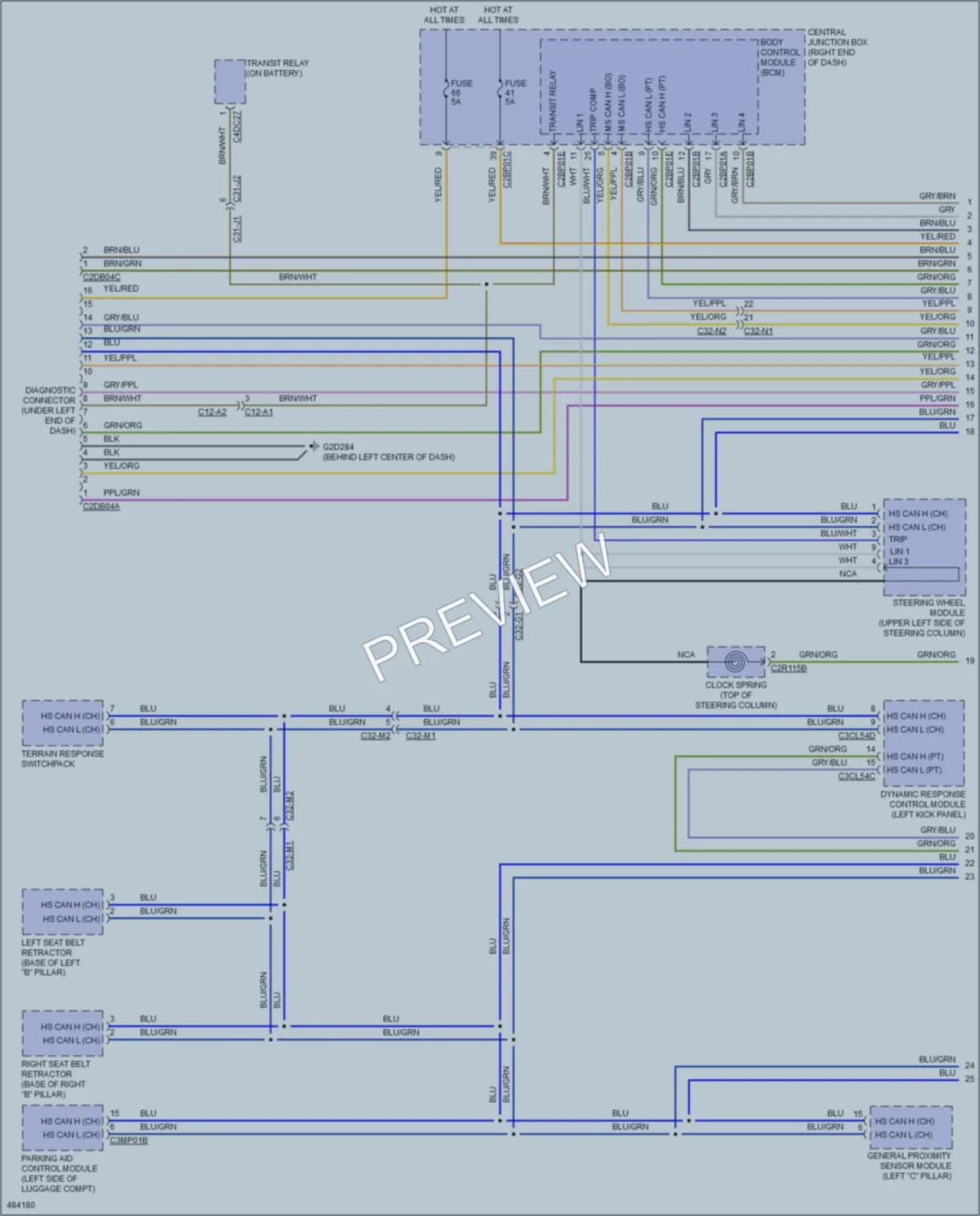 2015 LandRover RangeRover Computer Data Lines wiring diagram preview