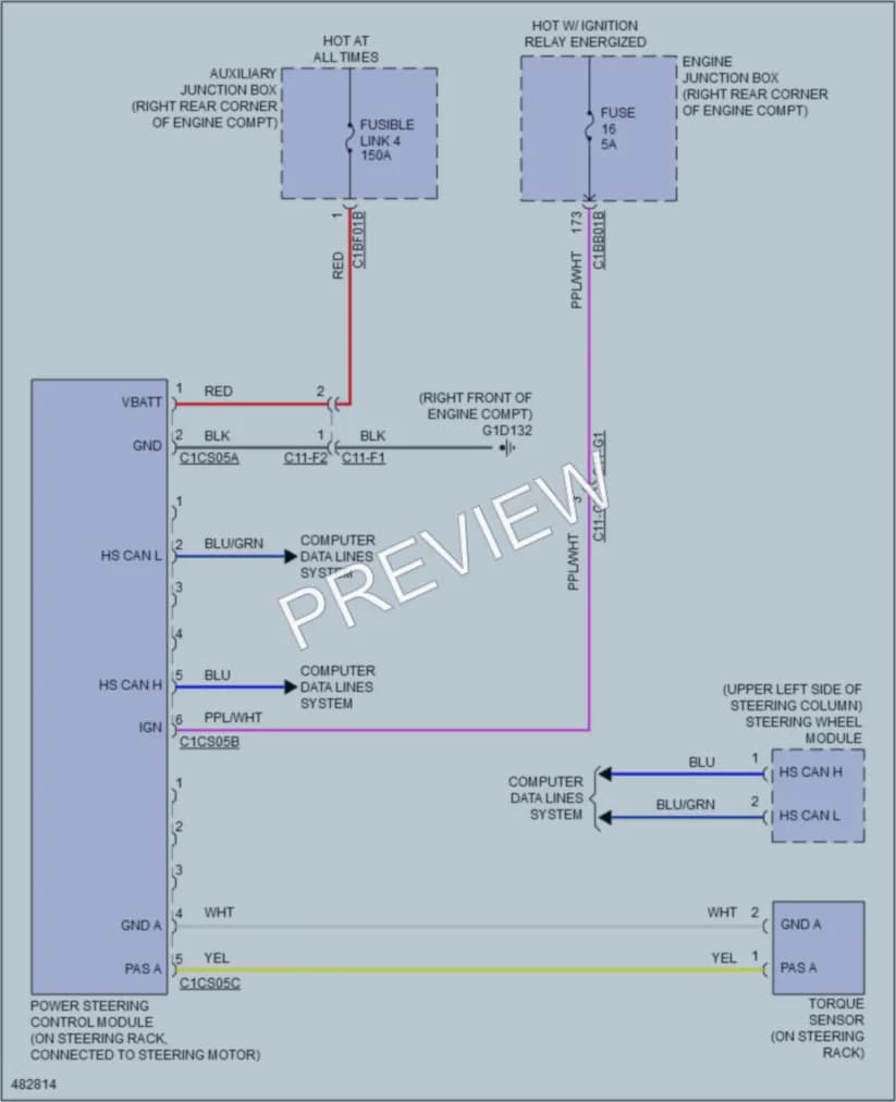 2015 LandRover RangeRover Electronic Power Steering wiring diagram preview