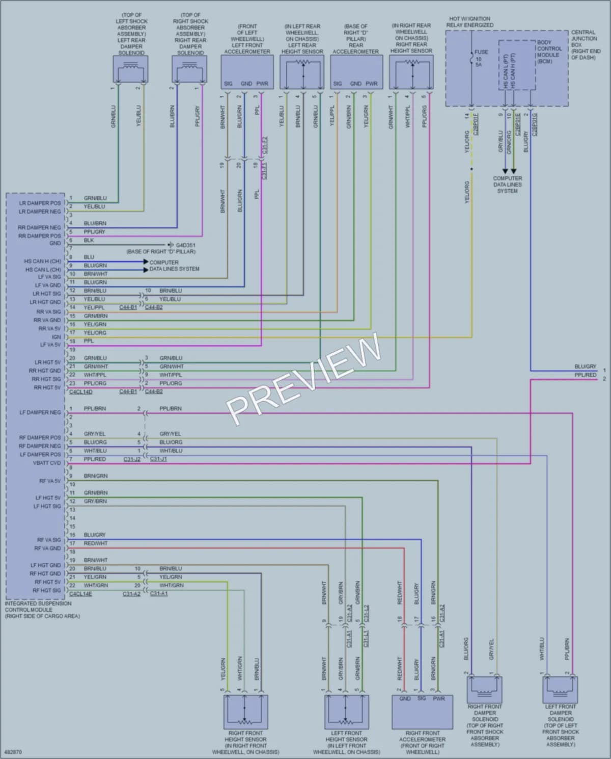2015 LandRover RangeRover Electronic Suspension wiring diagram preview