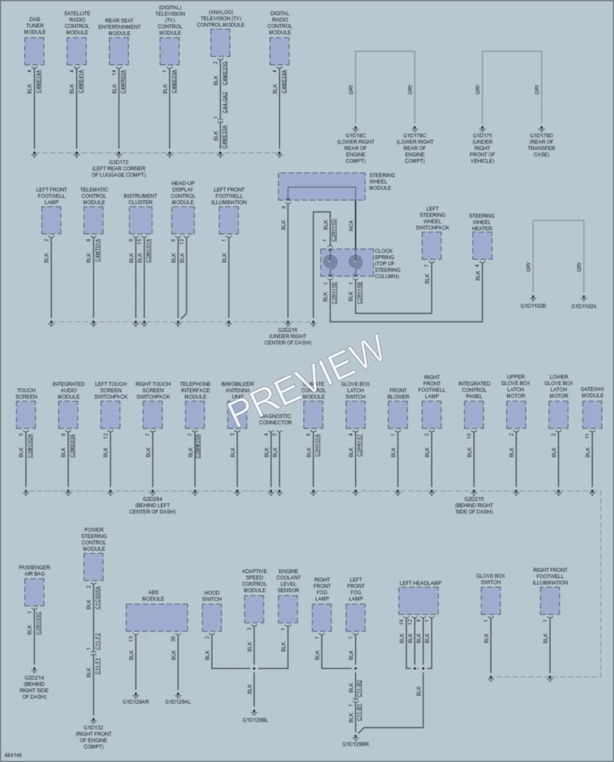2015 LandRover RangeRover Ground Distribution wiring diagram preview