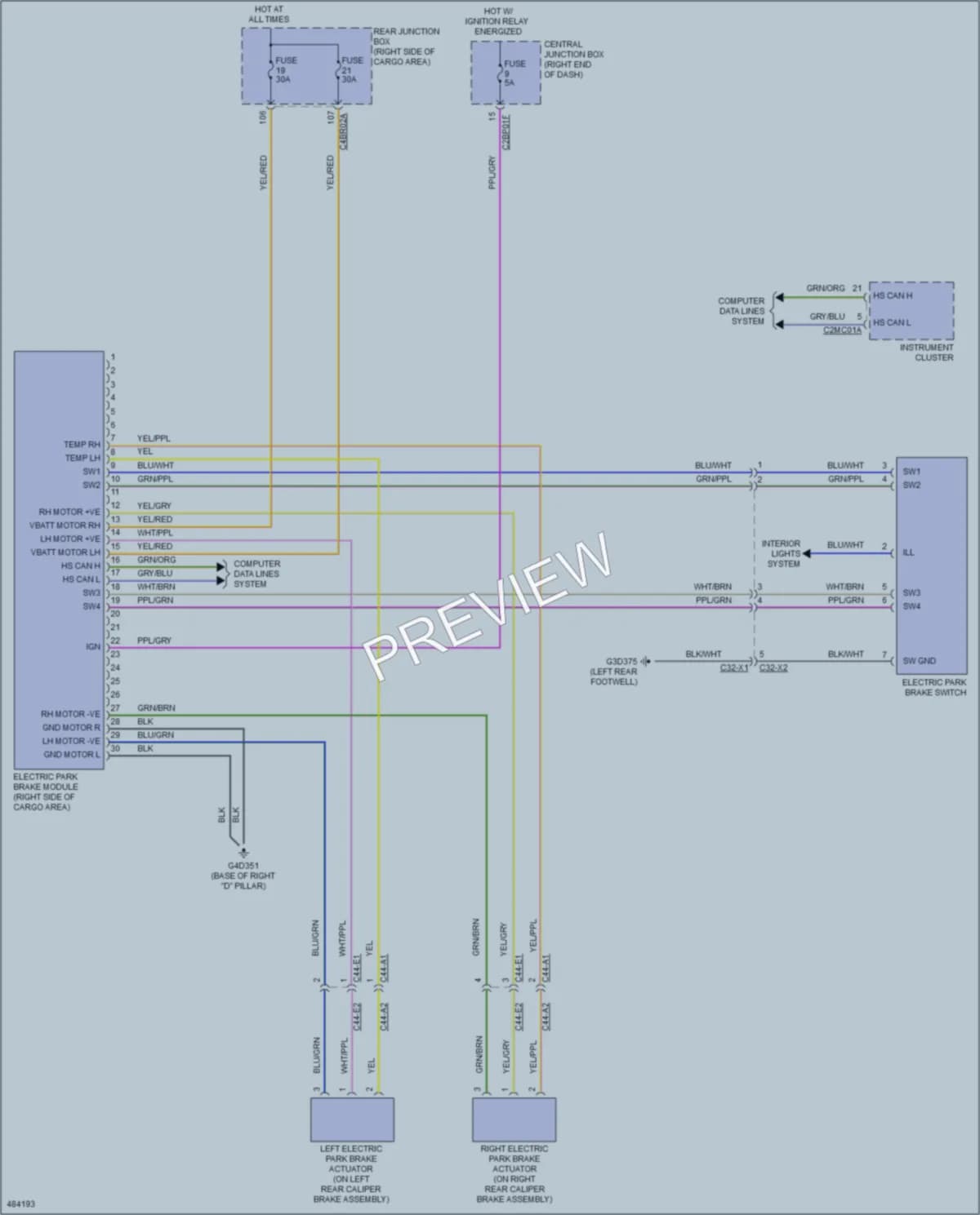 2015 LandRover RangeRover Shift Interlock wiring diagram preview