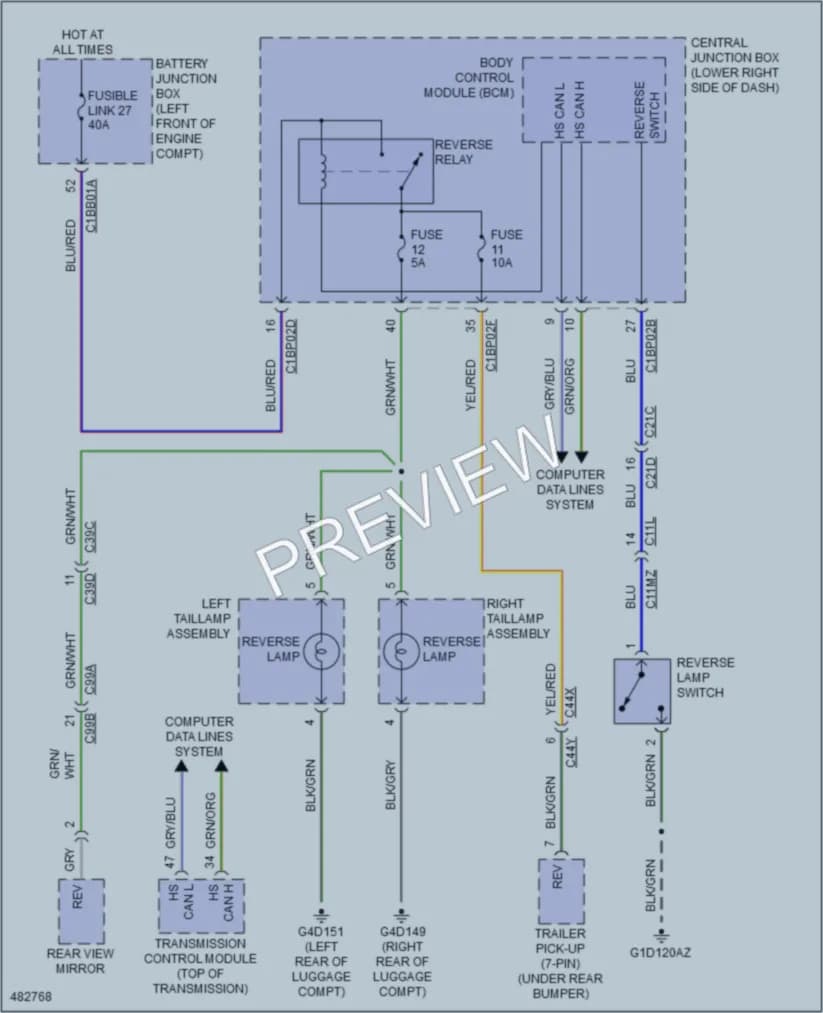 2015 LandRover RangeRoverEvoque Exterior Lights wiring diagram preview