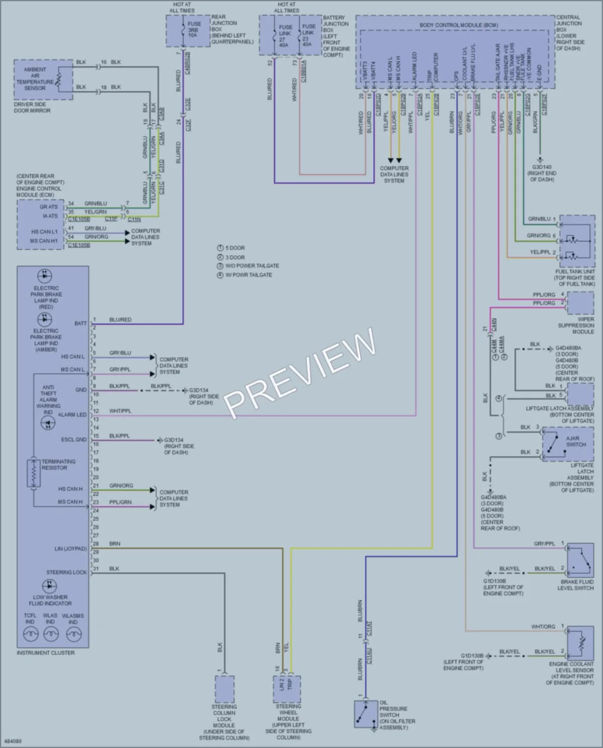 2015 LandRover RangeRoverEvoque Instrument Cluster wiring diagram preview