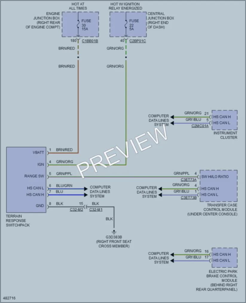 2015 LandRover RangeRoverSport Anti Lock Brakes wiring diagram preview