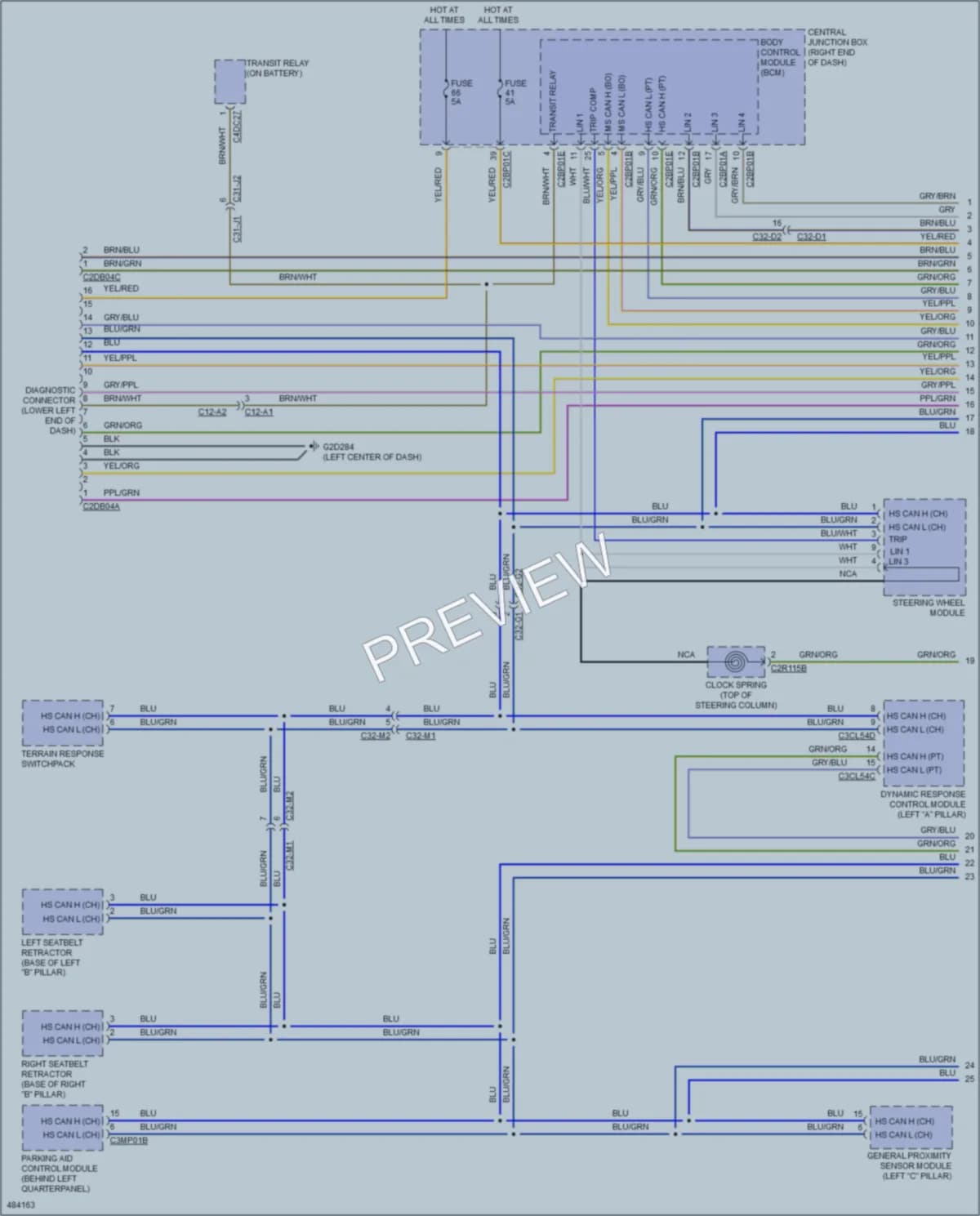2015 LandRover RangeRoverSport Computer Data Lines wiring diagram preview