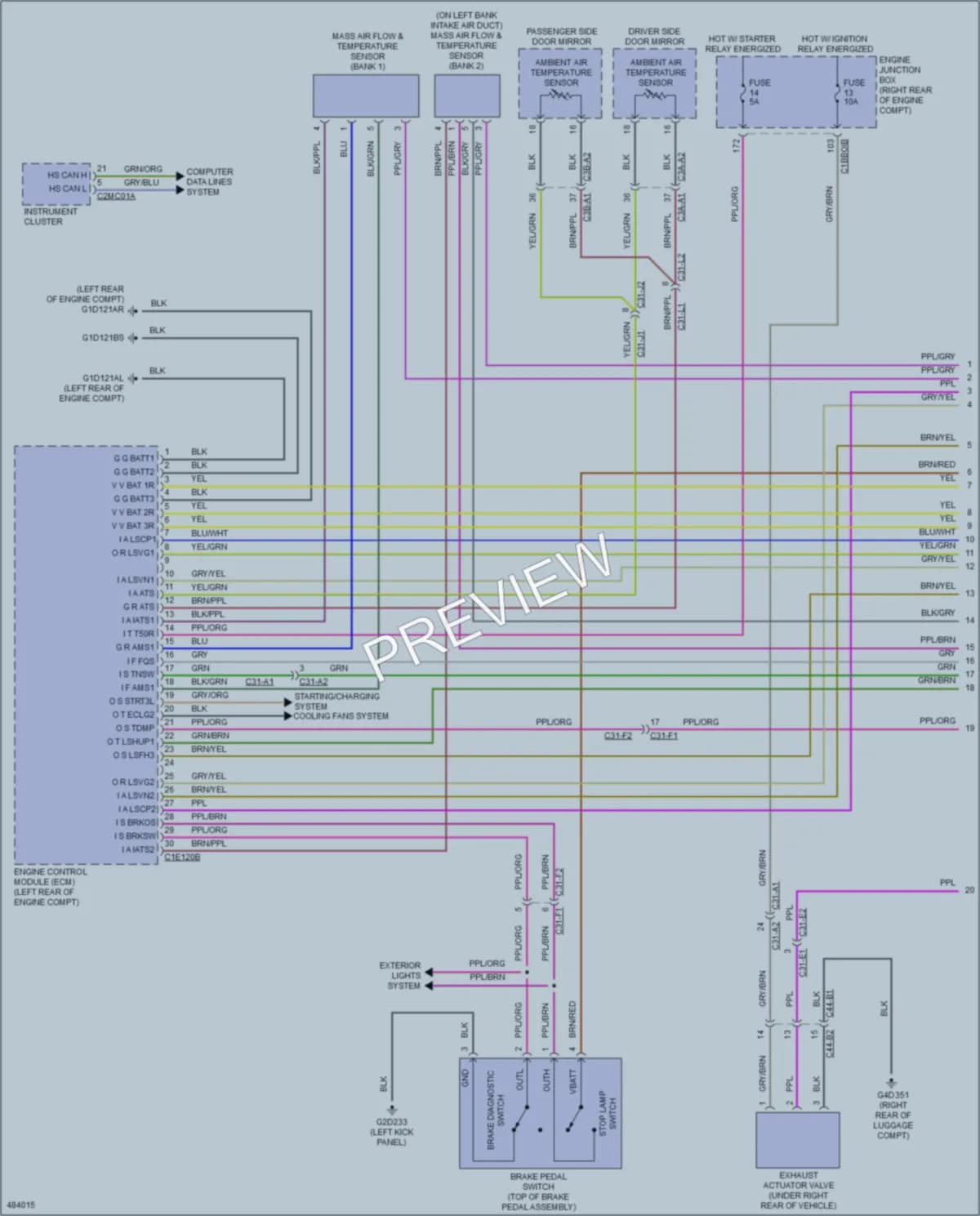2015 LandRover RangeRoverSport Engine Performance wiring diagram preview