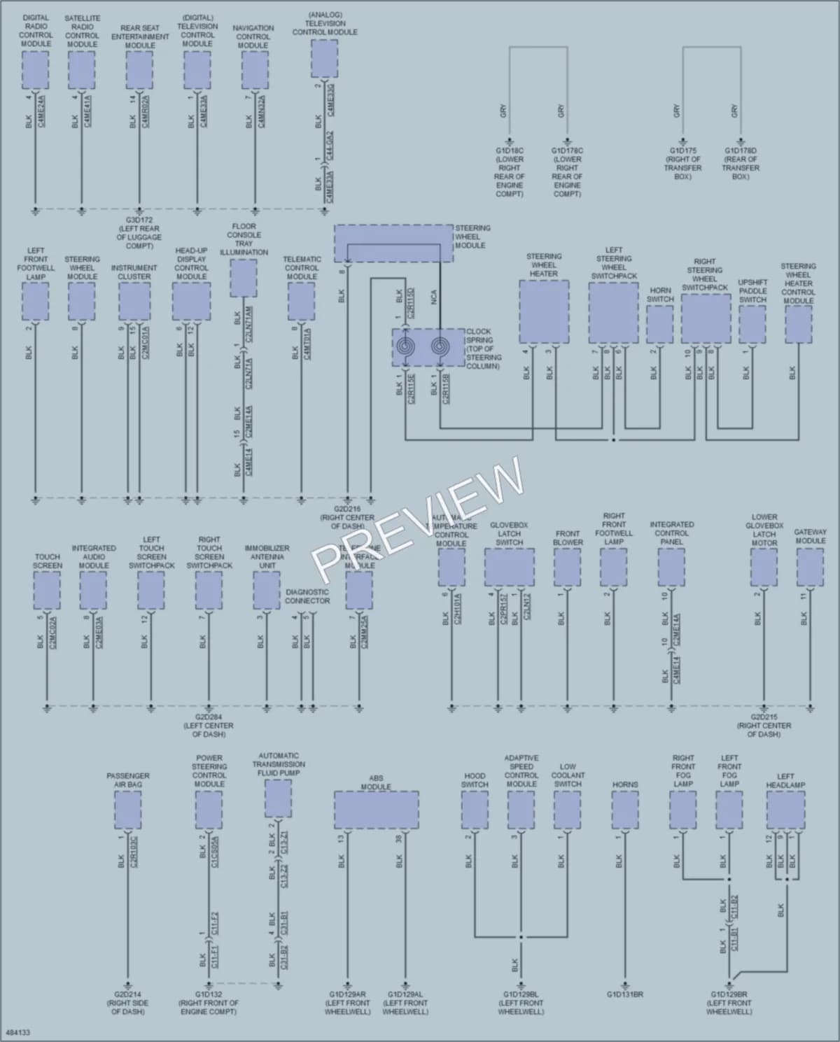 2015 LandRover RangeRoverSport Ground Distribution wiring diagram preview