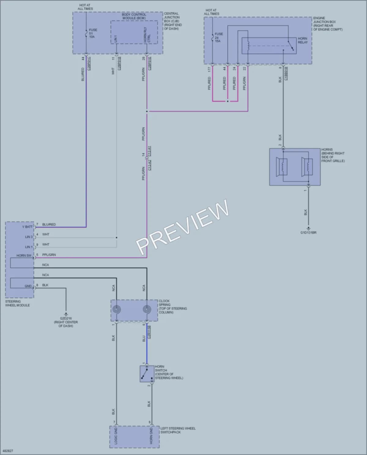 2015 LandRover RangeRoverSport Horn wiring diagram preview