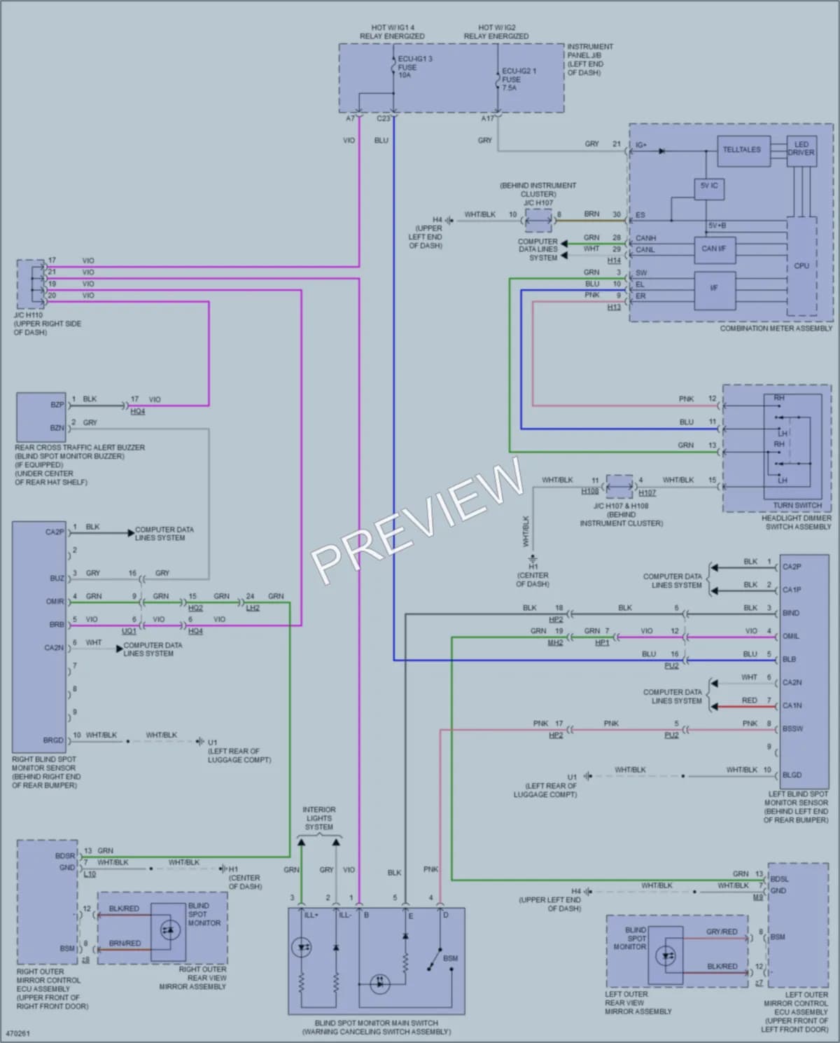 2015 Lexus ES350 Navigation wiring diagram preview