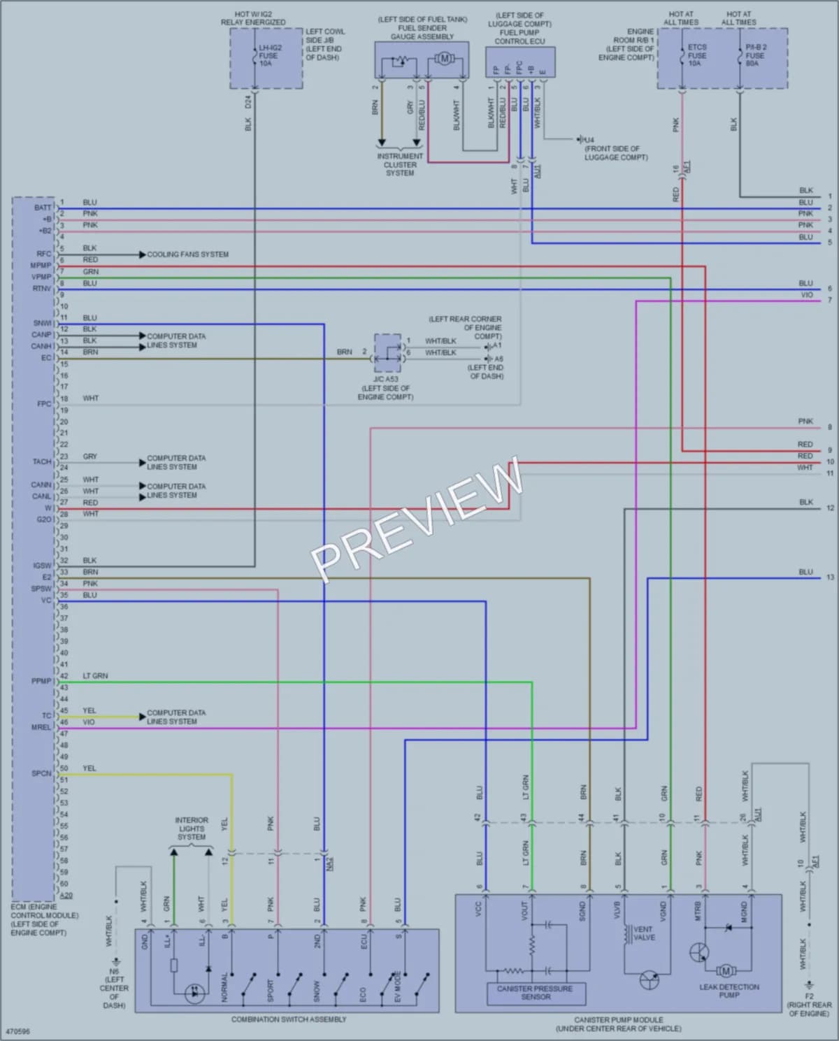 2015 Lexus GS450h Engine Performance wiring diagram preview