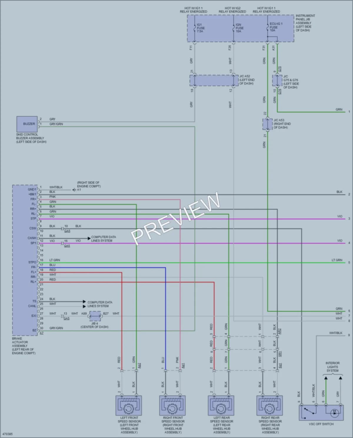 2015 Lexus GX460 Anti Lock Brakes wiring diagram preview