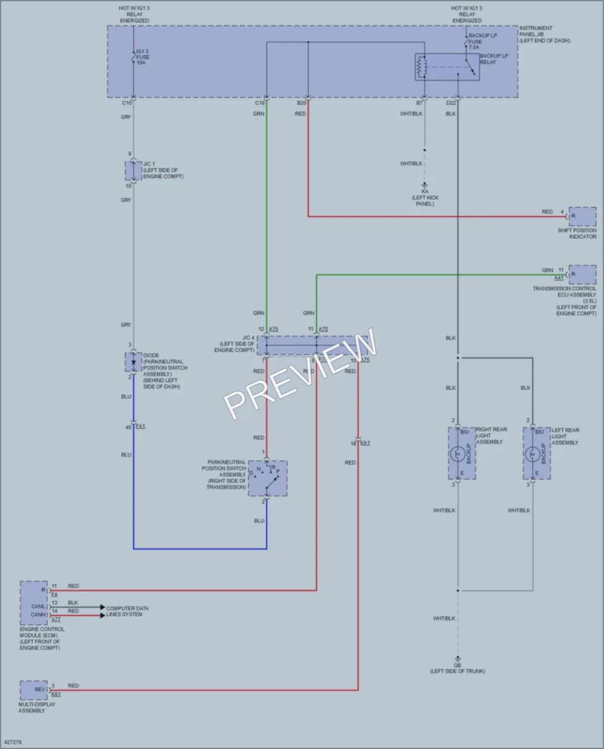 2015 Lexus IS250 Exterior Lights wiring diagram preview
