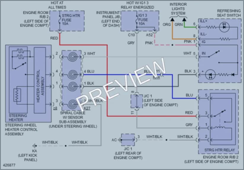2015 Lexus IS250 Power Seats wiring diagram preview
