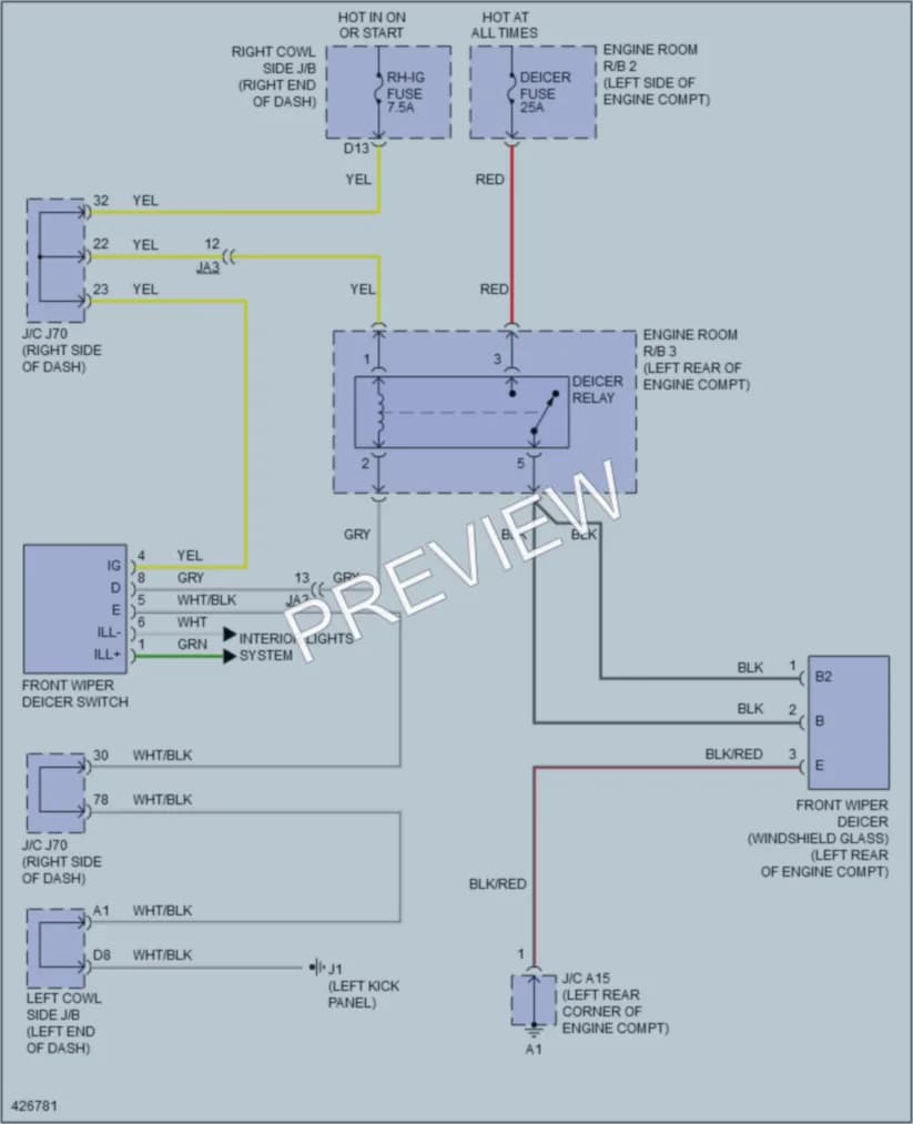2015 Lexus IS350C Defoggers wiring diagram preview