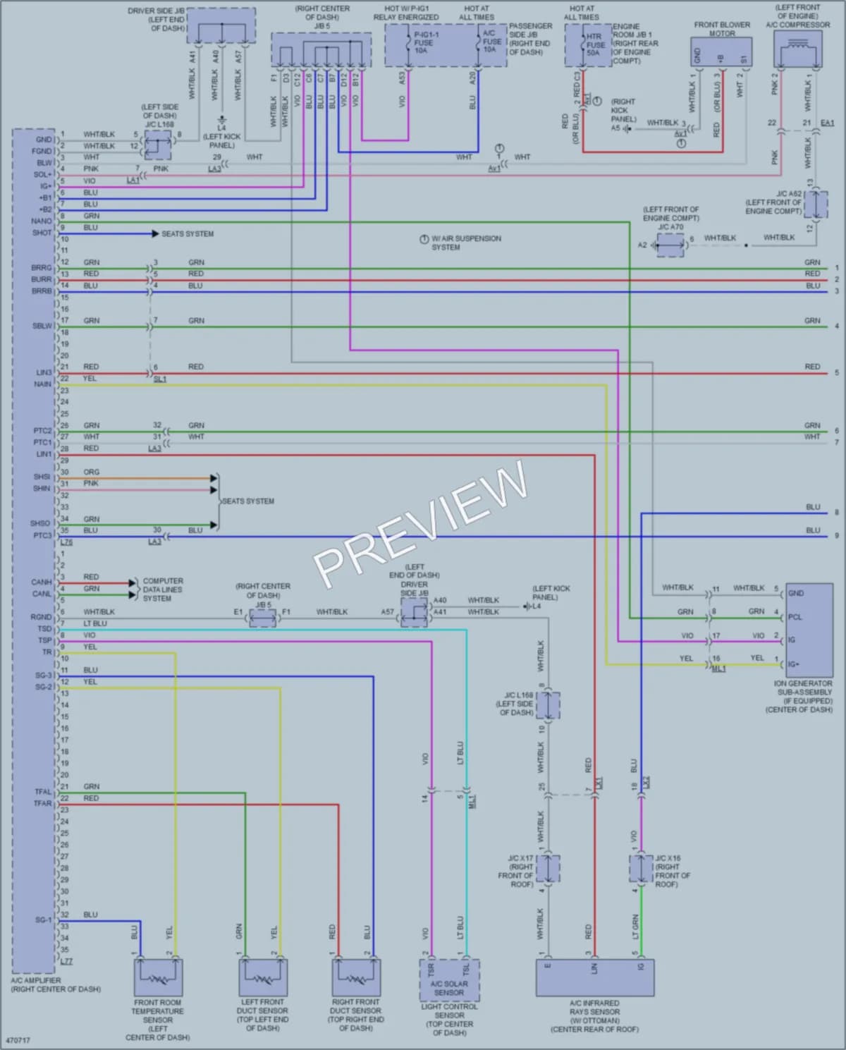 2015 Lexus LS460 Air Conditioning wiring diagram preview