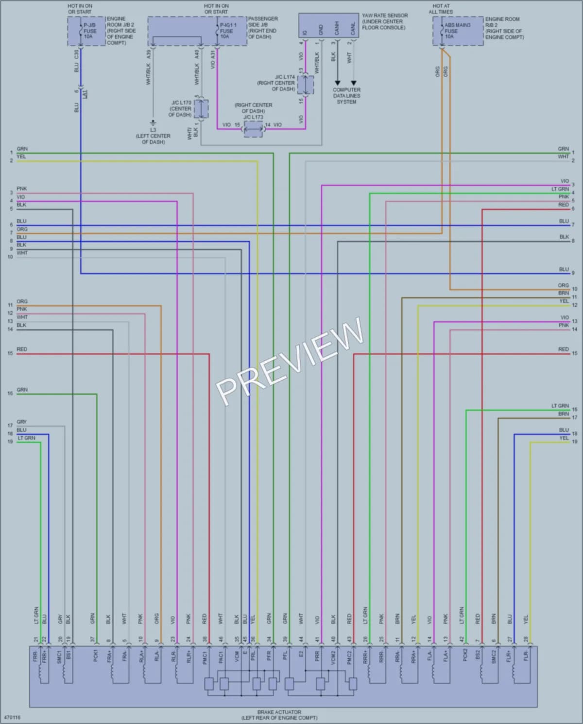 2015 Lexus LS460 Anti Lock Brakes wiring diagram preview