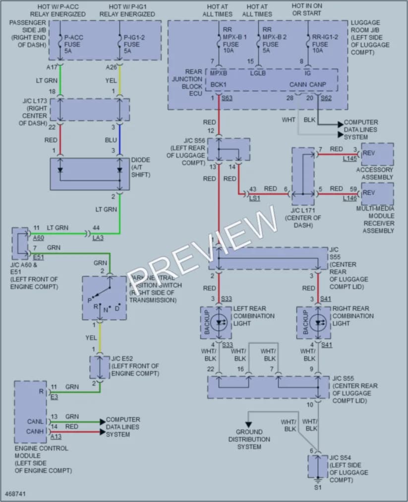 2015 Lexus LS460 Exterior Lights wiring diagram preview