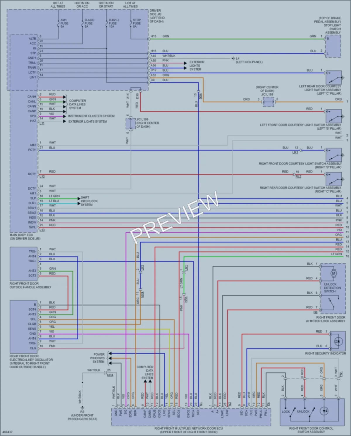 2015 Lexus LS600h Anti Theft wiring diagram preview