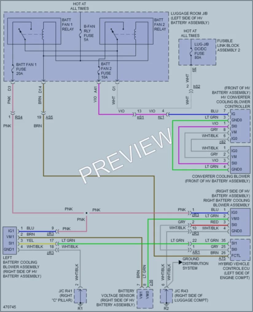 2015 Lexus LS600h Cooling Fan wiring diagram preview