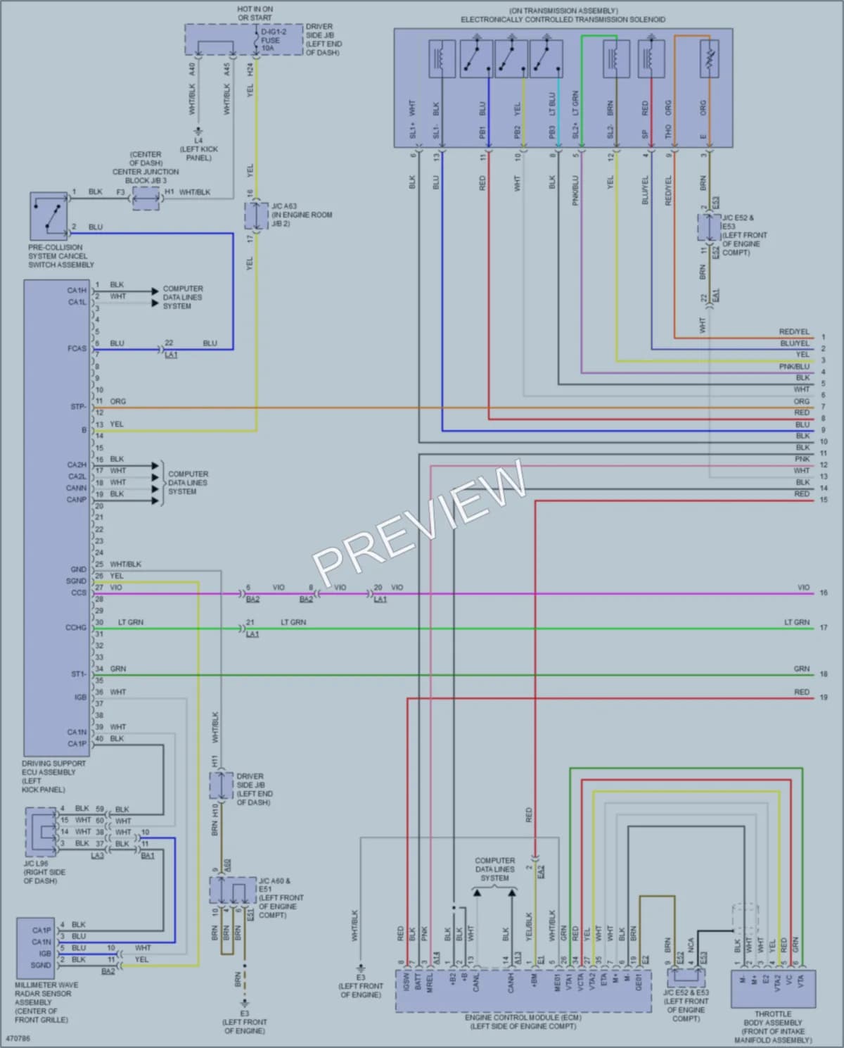 2015 Lexus LS600h Cruise Control wiring diagram preview