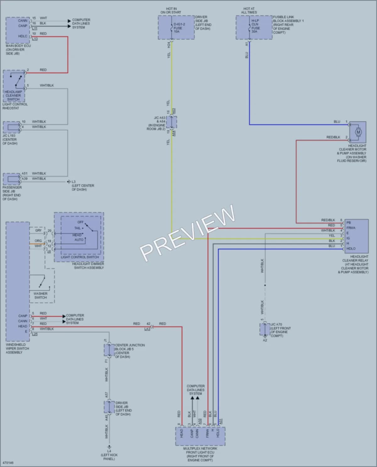 2015 Lexus LS600h Wiper Washer wiring diagram preview