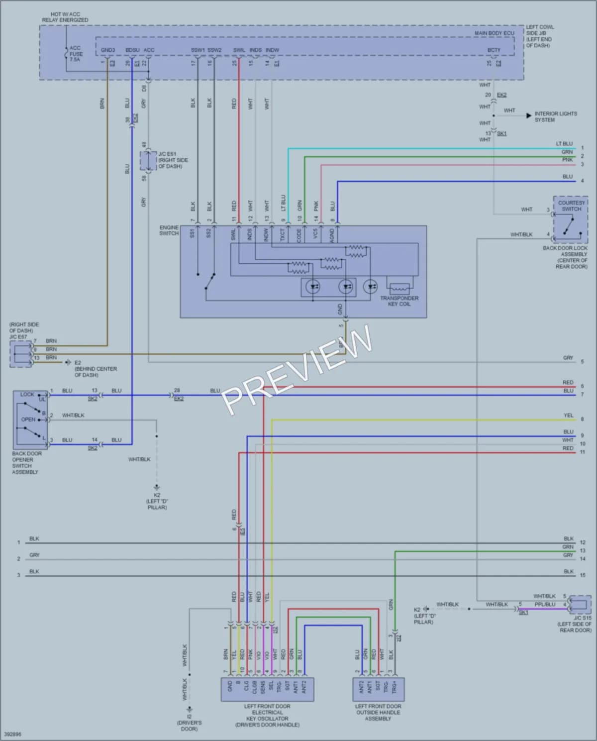 2015 Lexus LX570 Anti Theft wiring diagram preview