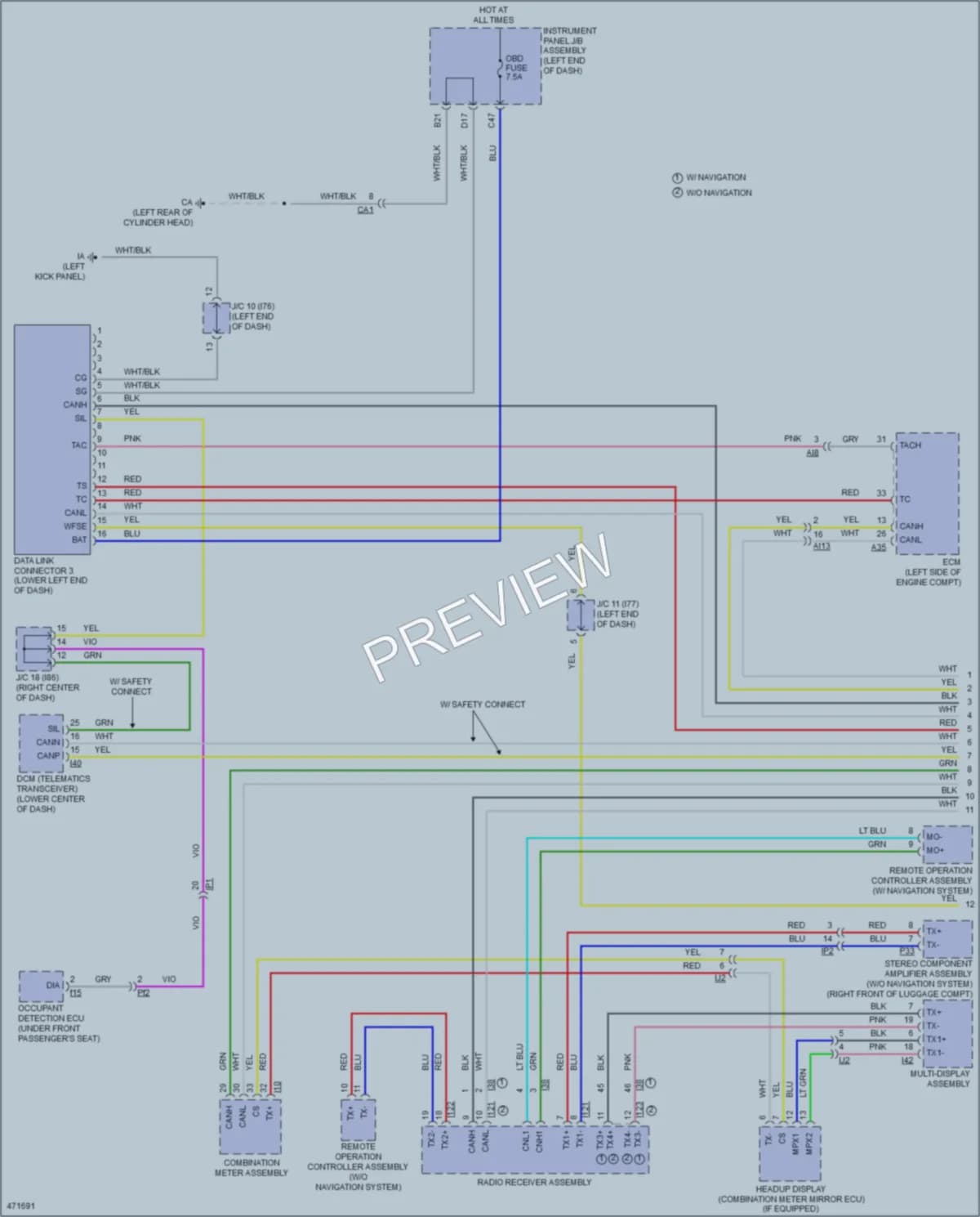 2015 Lexus NX200t Computer Data Lines wiring diagram preview