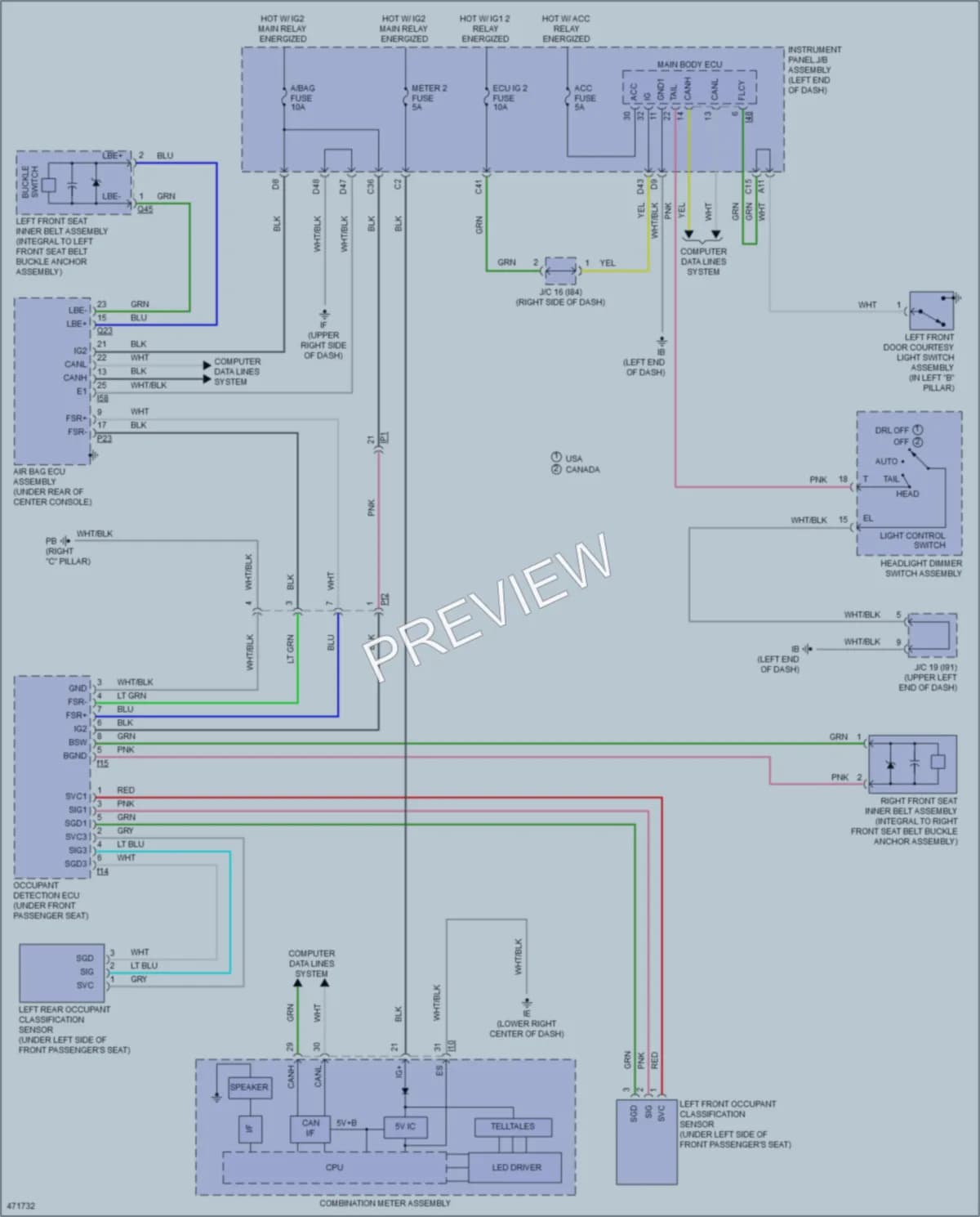 2015 Lexus NX200t Warning Systems wiring diagram preview