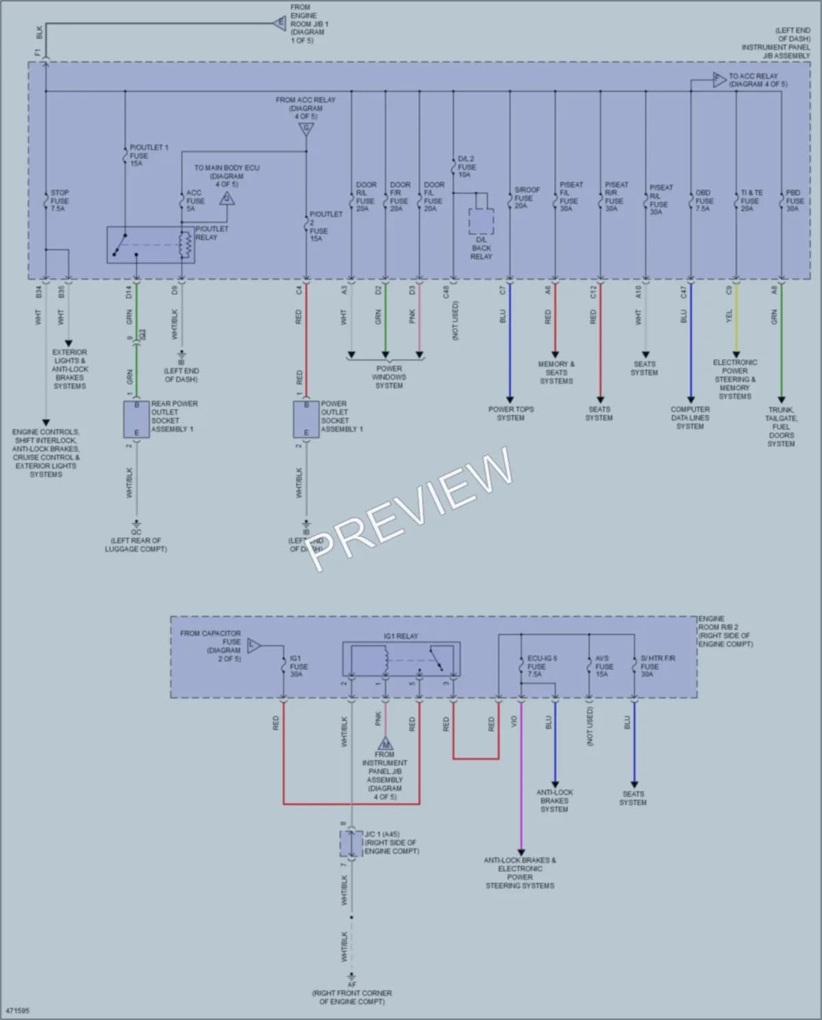2015 Lexus NX300h Power Distribution wiring diagram preview