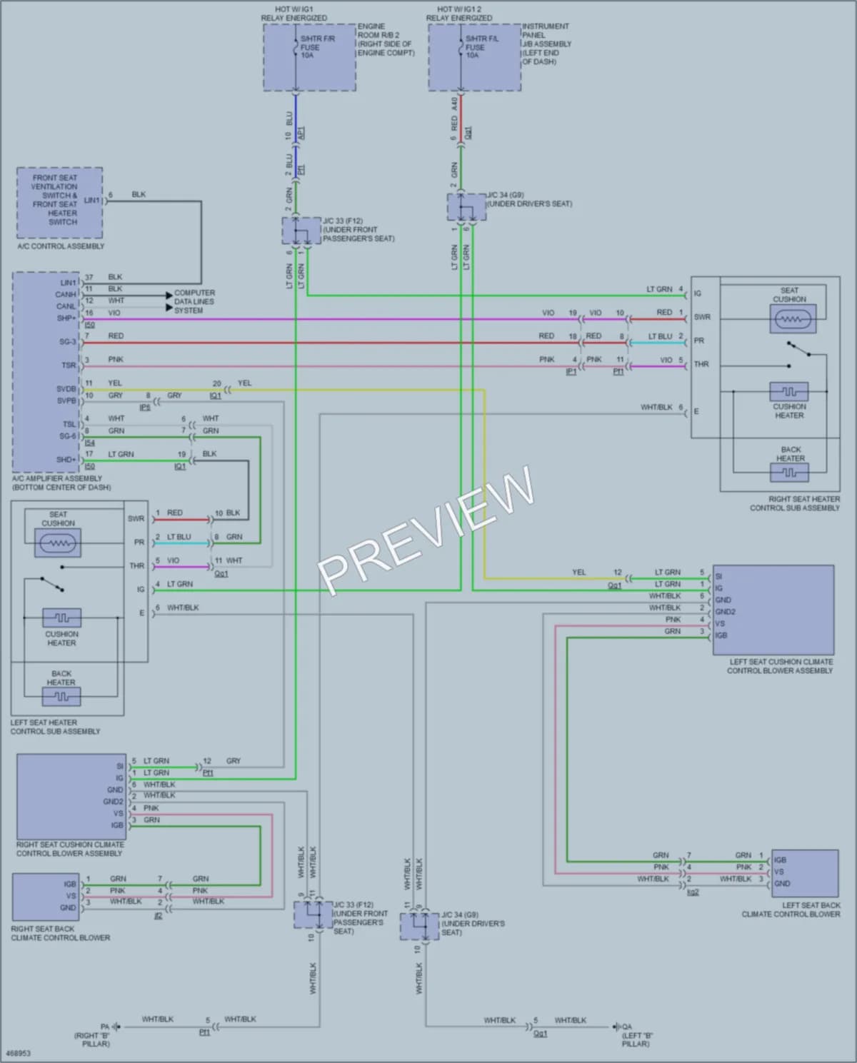 2015 Lexus NX300h Power Seats wiring diagram preview