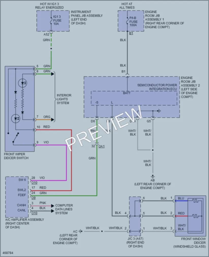 2015 Lexus RC350 Defoggers wiring diagram preview