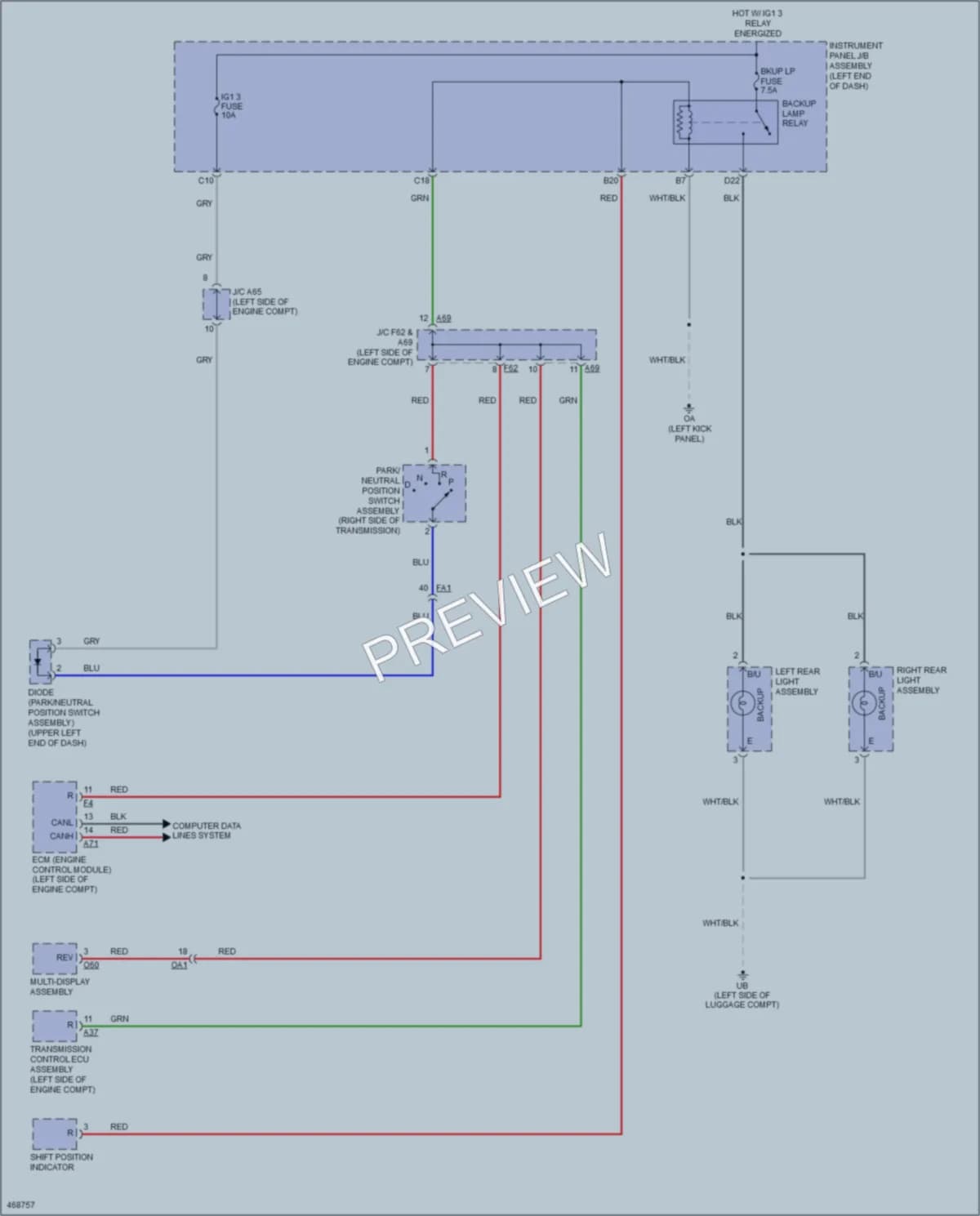 2015 Lexus RC350 Exterior Lights wiring diagram preview