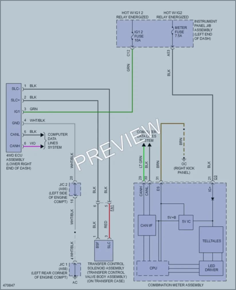 2015 Lexus RC350 Transmission wiring diagram preview