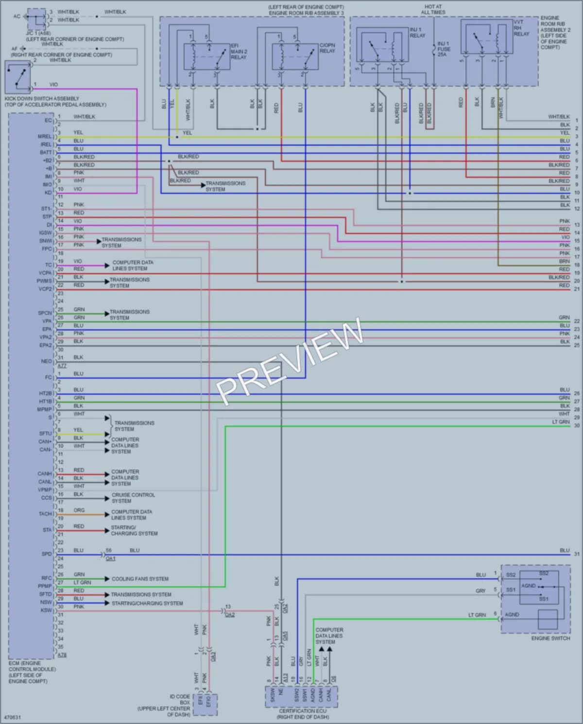2015 Lexus RCF Engine Performance wiring diagram preview