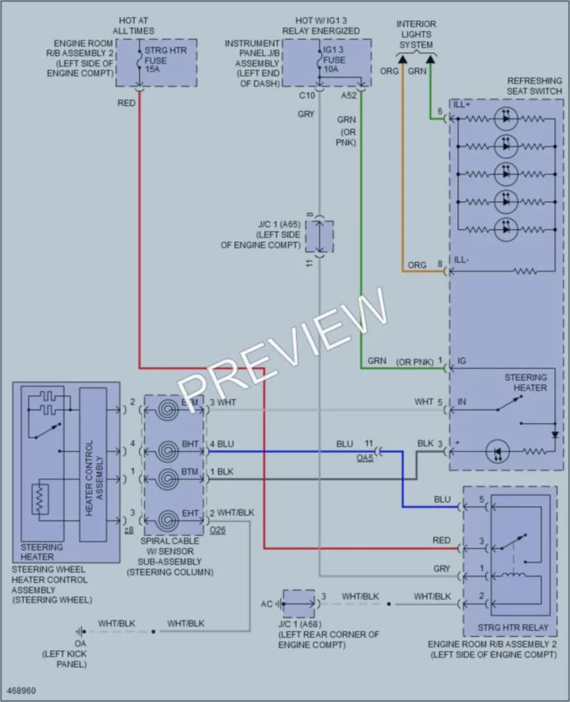 2015 Lexus RCF Power Seats wiring diagram preview