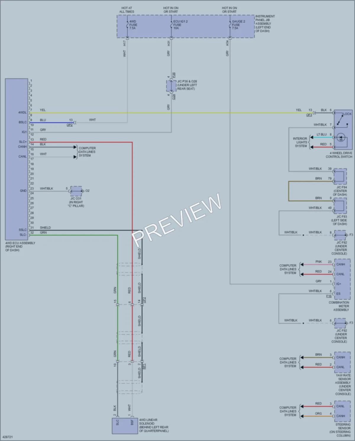 2015 Lexus RX350 Transmission wiring diagram preview