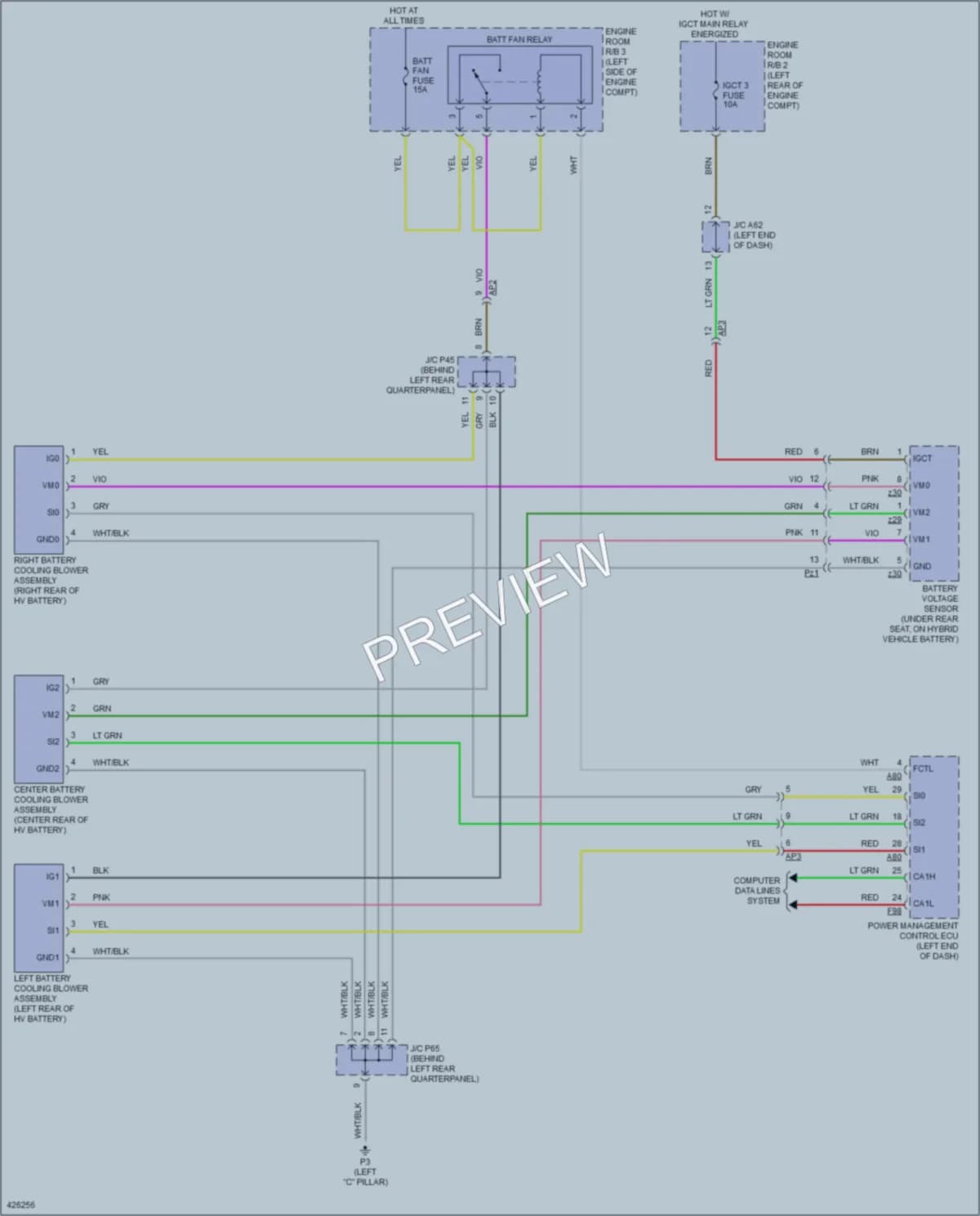 2015 Lexus RX450h Cooling Fan wiring diagram preview