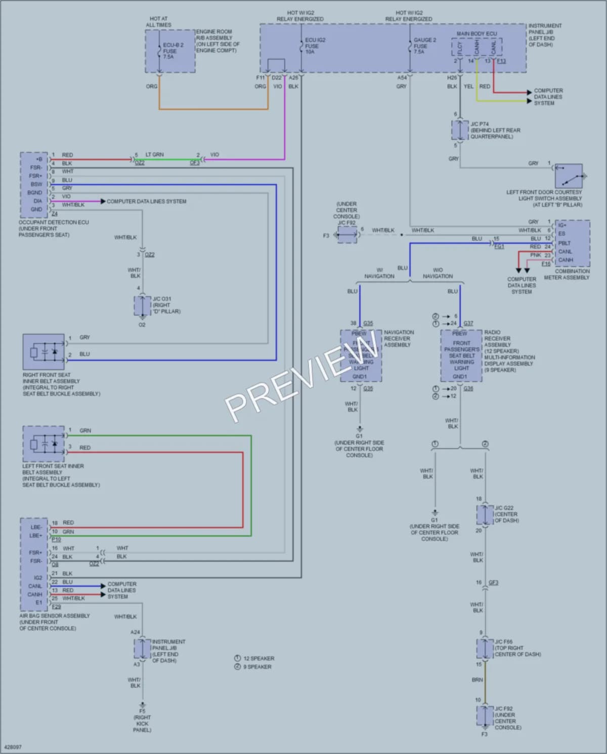 2015 Lexus RX450h Warning Systems wiring diagram preview