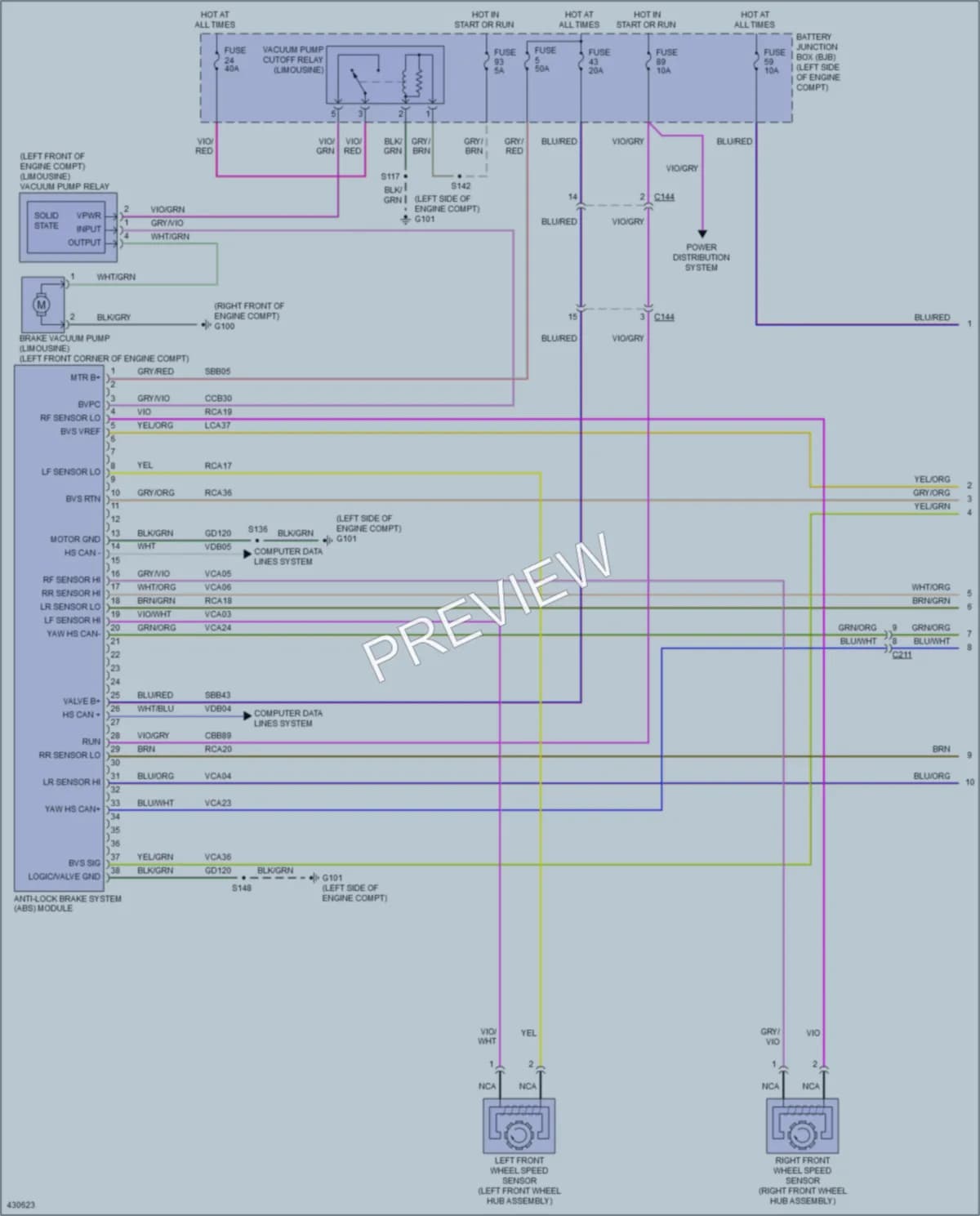 2015 Lincoln MKT Anti Lock Brakes wiring diagram preview