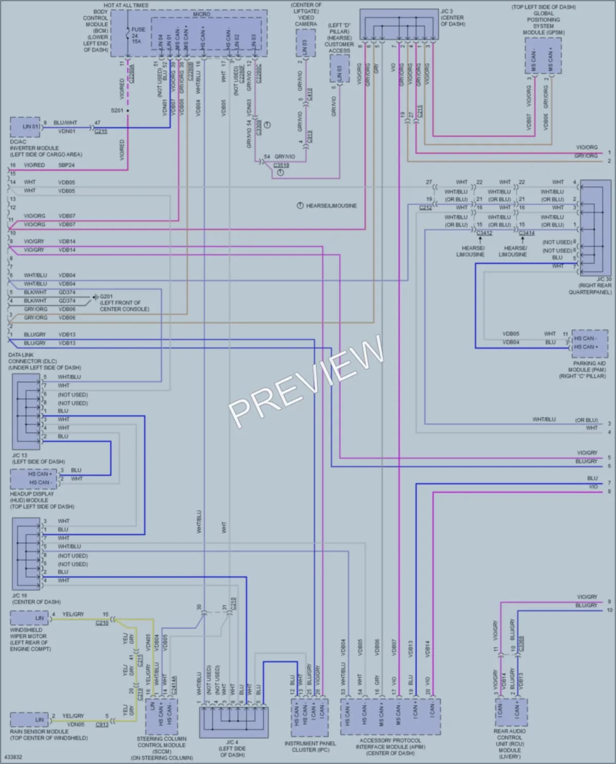2015 Lincoln MKT Computer Data Lines wiring diagram preview